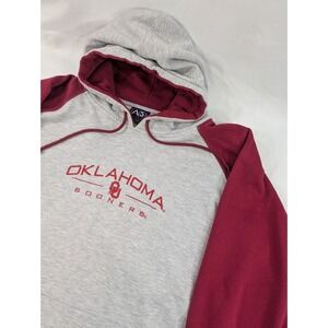 VTG AS Sports Overweight Heavy Oklahoma Sooners Crimson Pullover Hoodie XXL